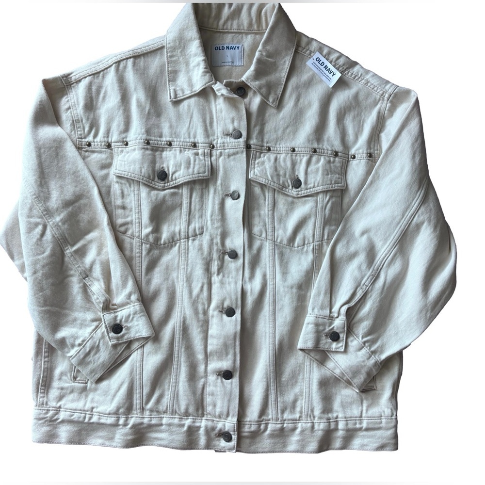 NWT oversized studded cream denim trucker
Jacket - large - Picture 2 of 4
